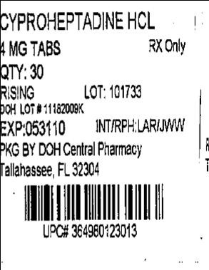 CYPROHEPTADINE HYDROCHLORIDE